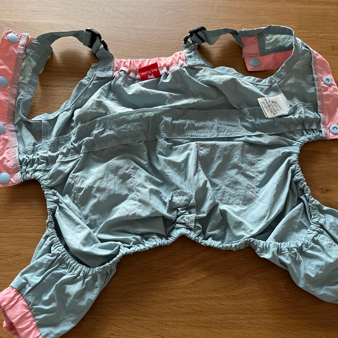 ドッグデプトレインコートセットアップ　撥水スヌードジャケット撥水オーバーオールS