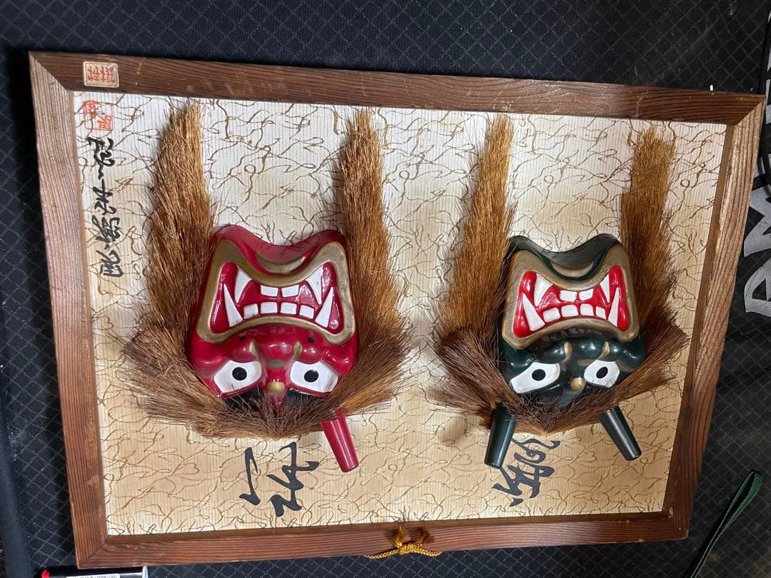 木製の額縁 ナマハケ鬼