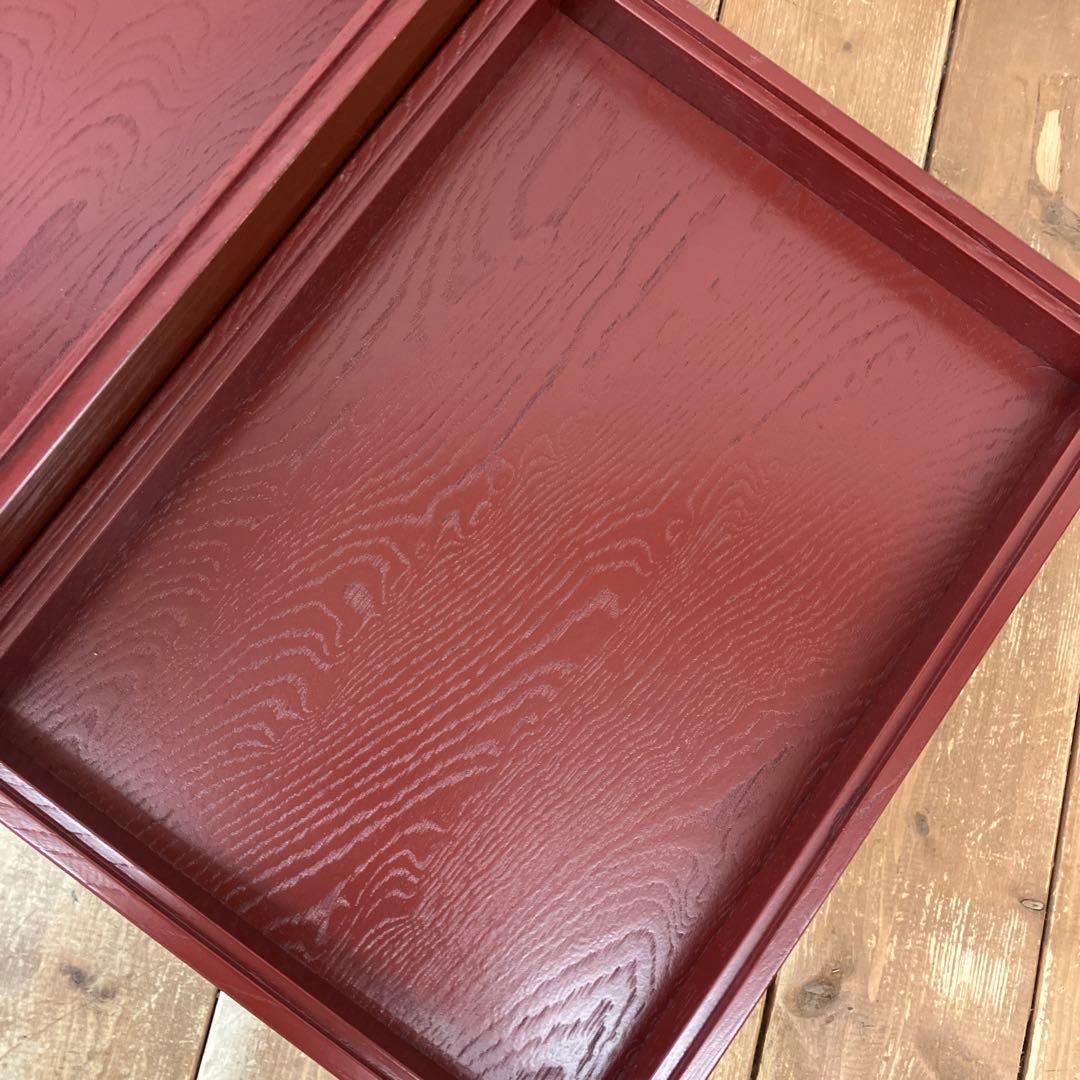 昭和レトロ 仙台箪笥 漆塗り 朱塗 木製 竜金具 文箱 硯箱 習字箱 書類ケース