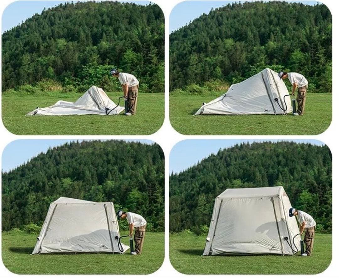 Naturehike 車一体型防水キャンプテント ベージュ(設営簡単 超美品)