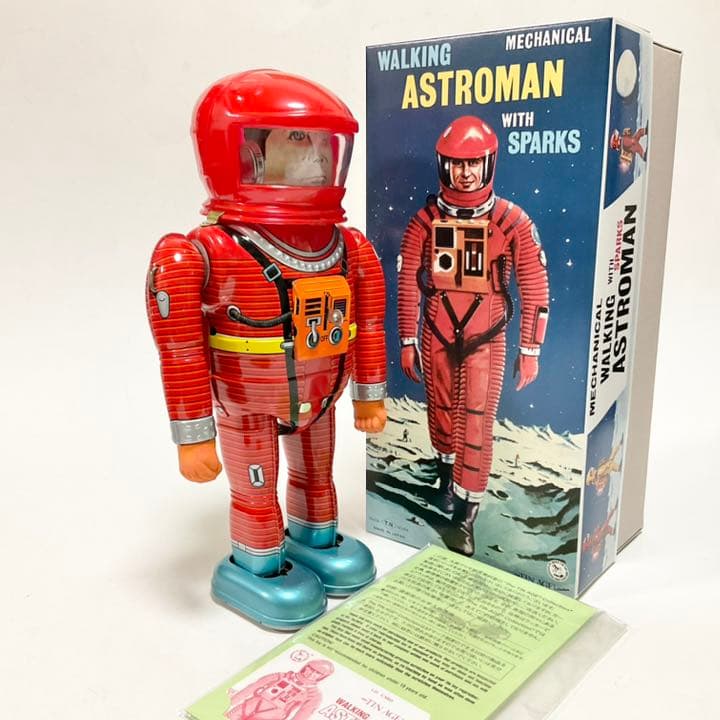 アストロマン 野村トーイの復刻版 ゼンマイで歩行、火花でる。
