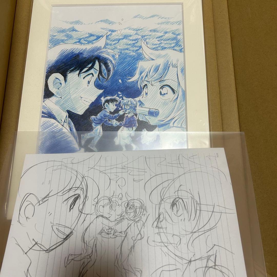 名探偵コナン 江戸川コナン 灰原哀 黒鉄の魚影 複製原画 全サ サンデー ラフ