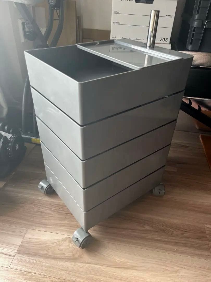 MARKET B 回転式収納ワゴン キャスター付き 5段