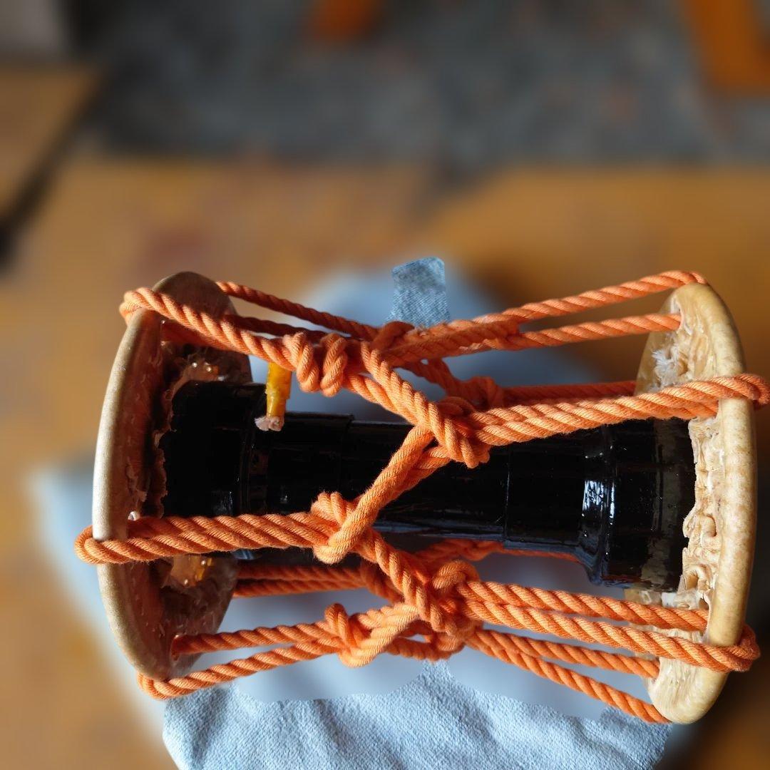 和楽器 鼓 皮革 バチ付き