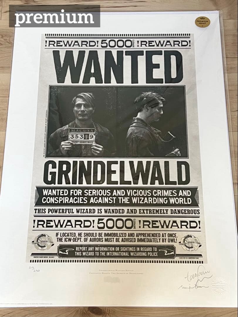 グリンデルバルド指名手配アートプリント　ハリーポッター　ミナリマアートプリント