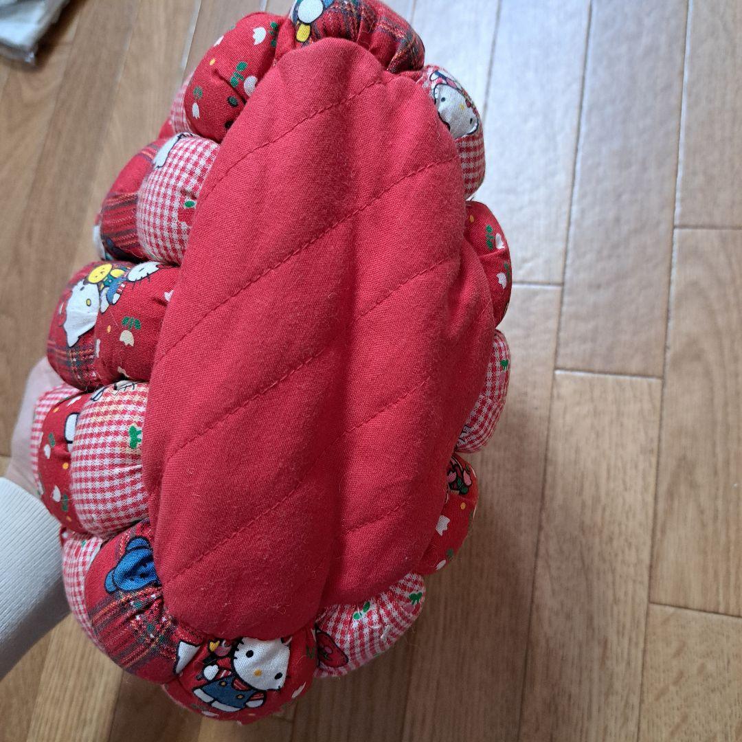 ハローキティ パッチワーク バッグ　キルト　レトロ　ぷっくり　立体 レア