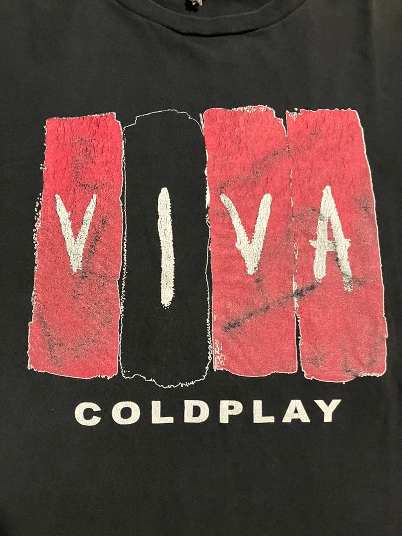 【さくらこ】COLDPLAY コールドプレイ　古着 ブラック　DELTA製