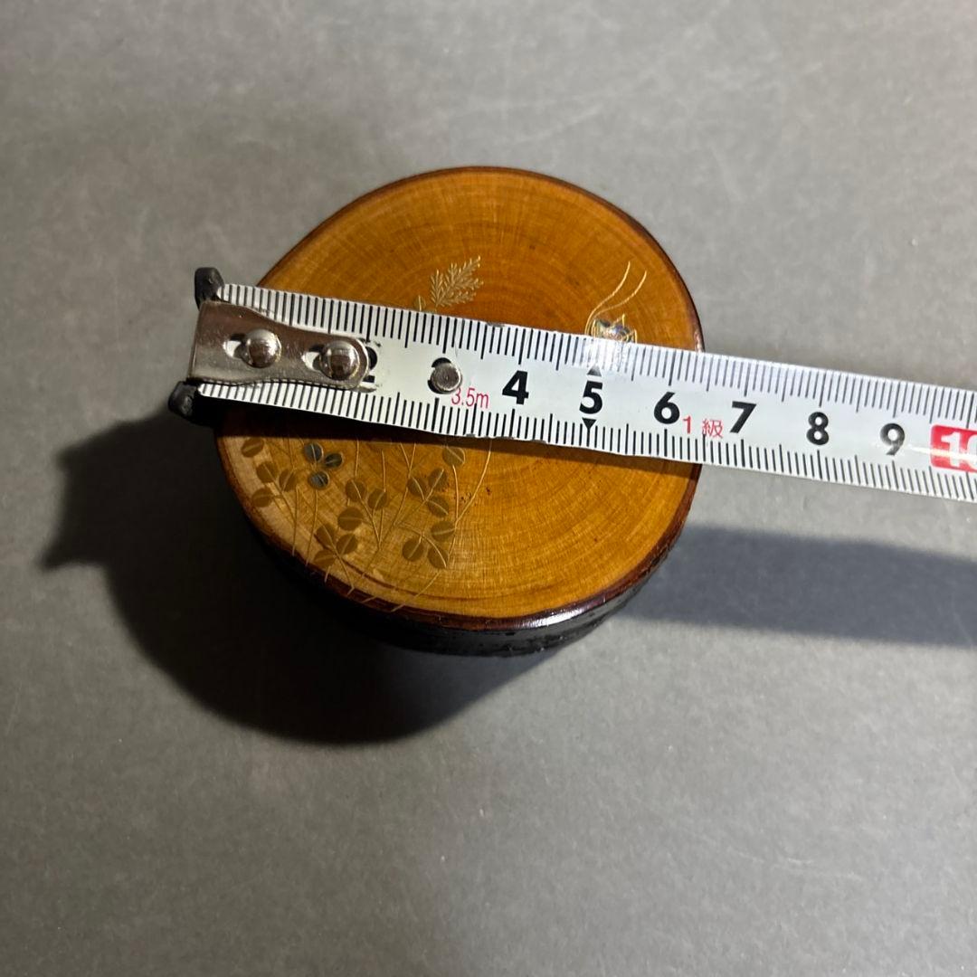 泰園　萩に虫　香合　共箱