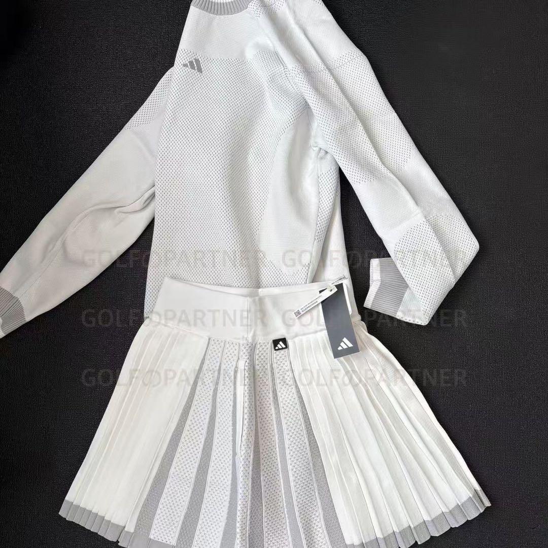 S新品定価41800円/アディダスゴルフ/レディース/セーター&スカート