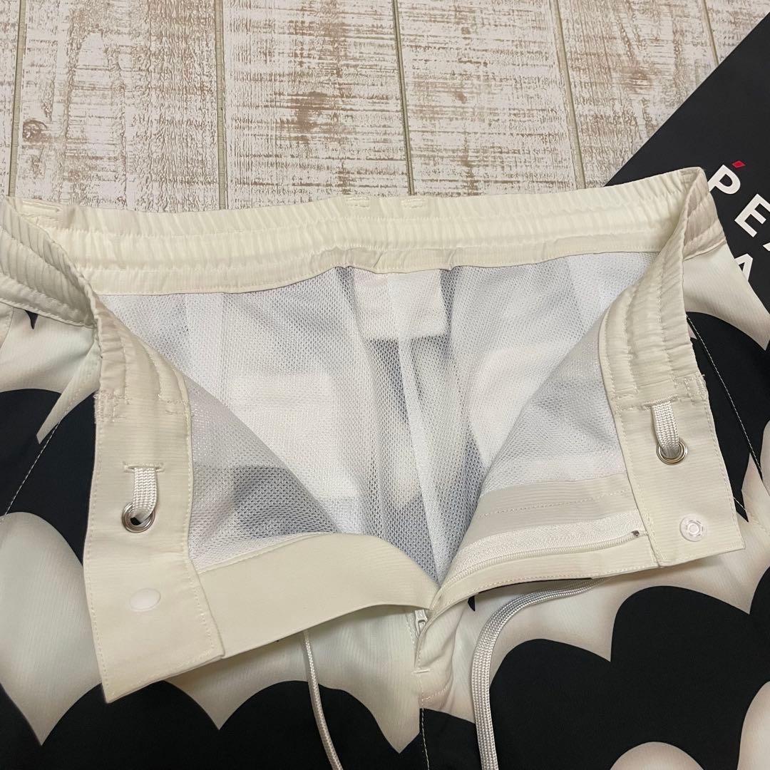 新品 ジャックバニー ロングパンツ 波柄 白ブラック Mサイズ（4）