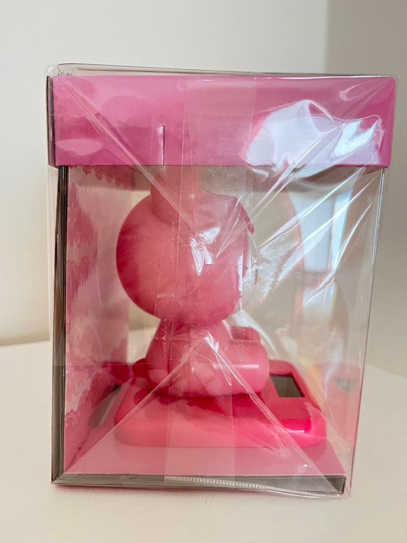 ハローキティ　首振り　ソーラー　ピンクベアー