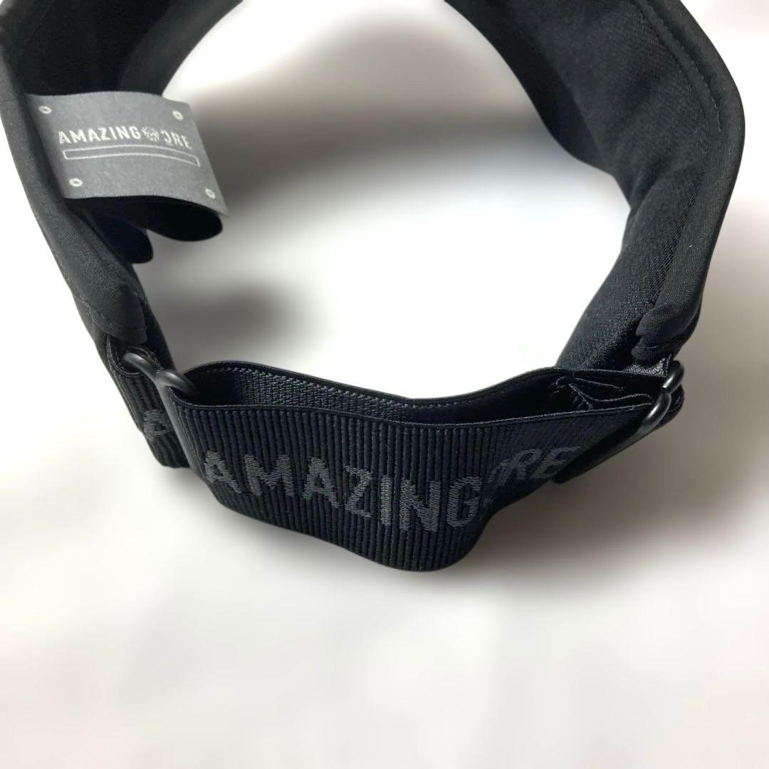 ＊Amazingcre (アメイジングクリー)スカルロゴ バイザー メンズ　黒