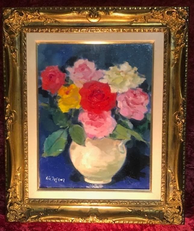 2/28〜3/2迄格安【巨匠・物故】田川勤次◆春陽会◆白鳳梅田画廊取扱◆油彩Ｆ６