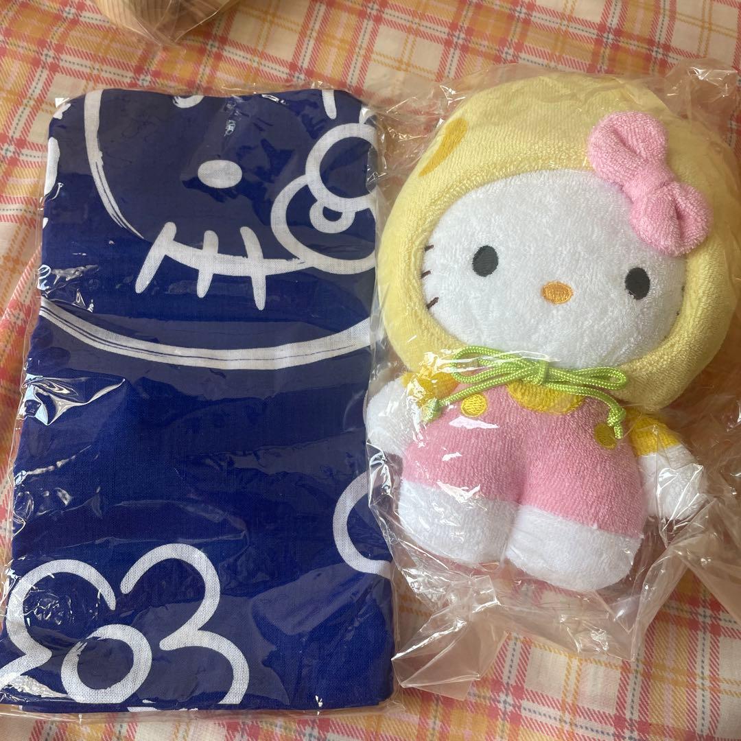 キティ　ハローキティ　当選品　マルヤナギ　風呂桶　石鹸置き　手拭い　スポンジ