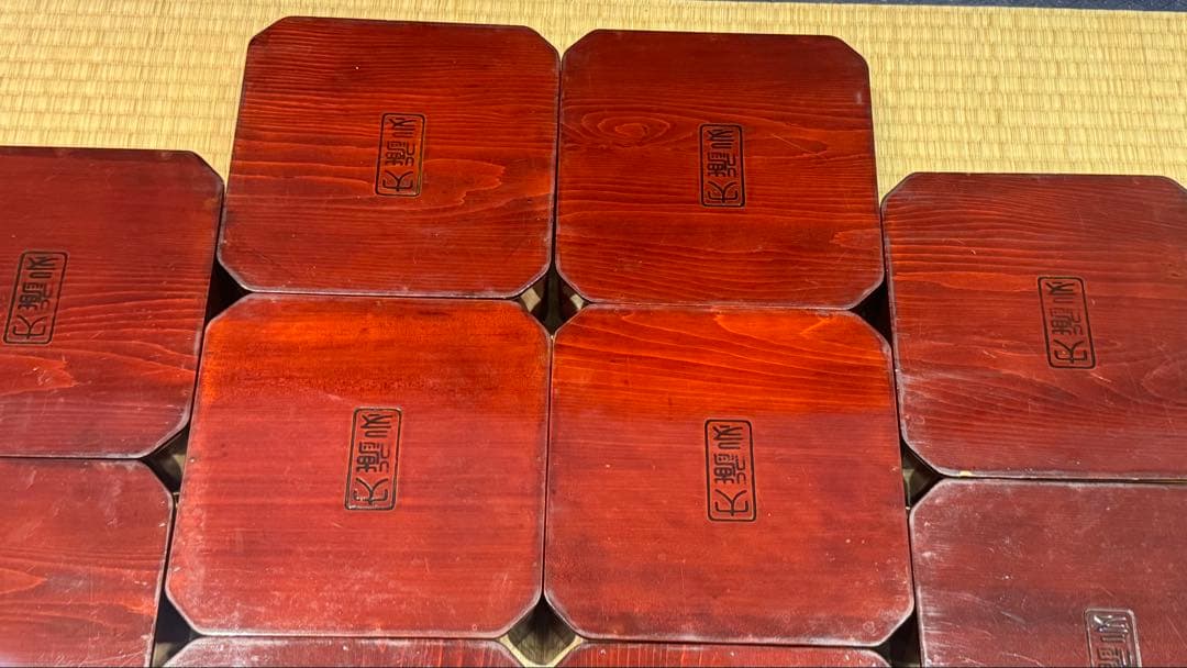 溜塗 大徳寺弁当 10客 縁高 共箱