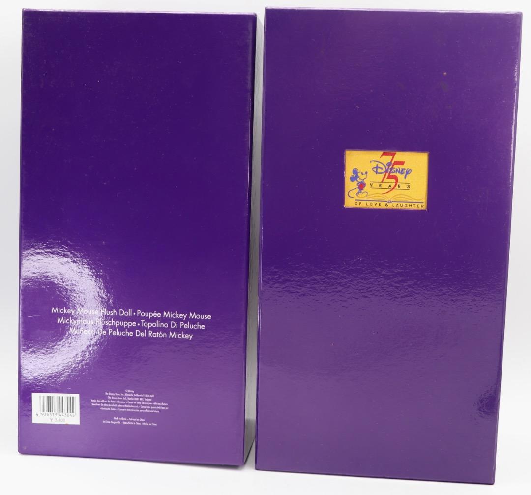 75周年ミッキーマウス ぬいぐるみ 約34cm レアアイテム