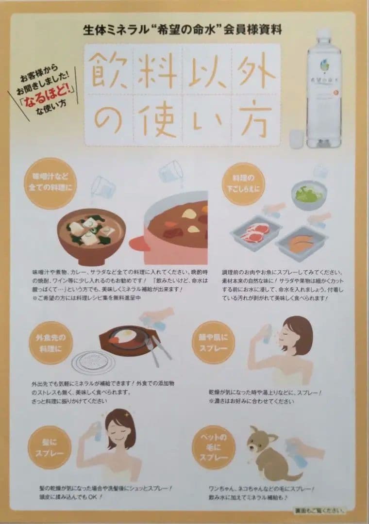 希望の命水 2ℓ 1本 計量カップ付き