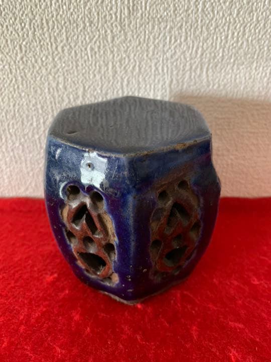 中国古美術　清時代蓝釉墨置き　物置 MT3-6