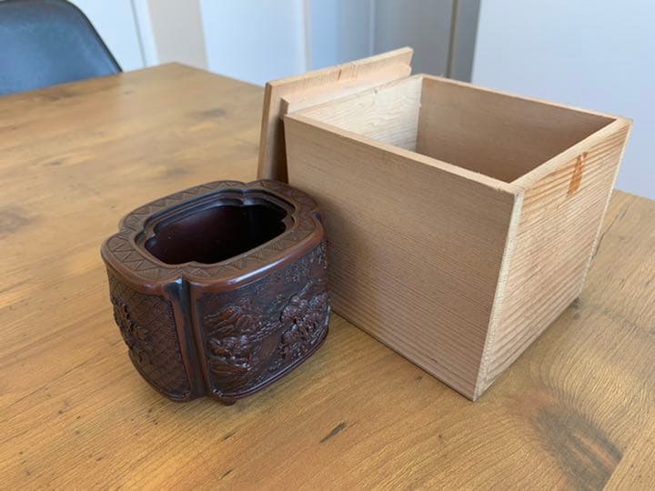 骨董品　香炉　共箱