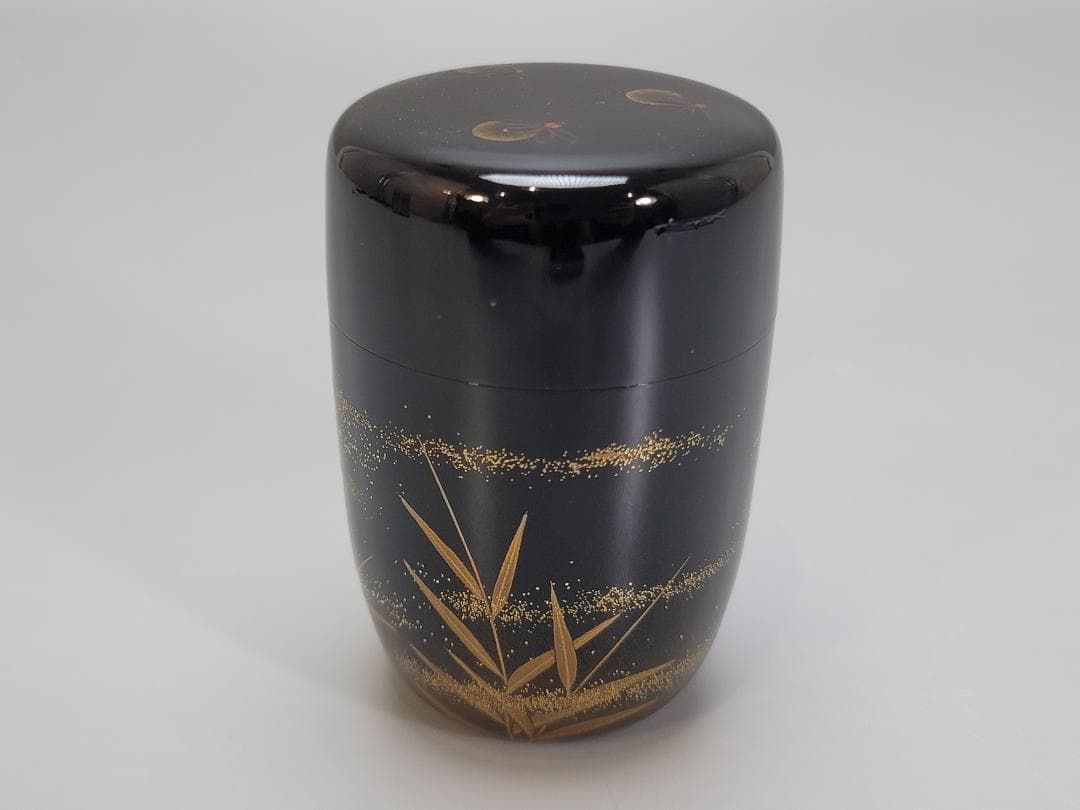 茶道具 螢蒔絵 長棗 木原象一作 共箱 輪島塗 象山