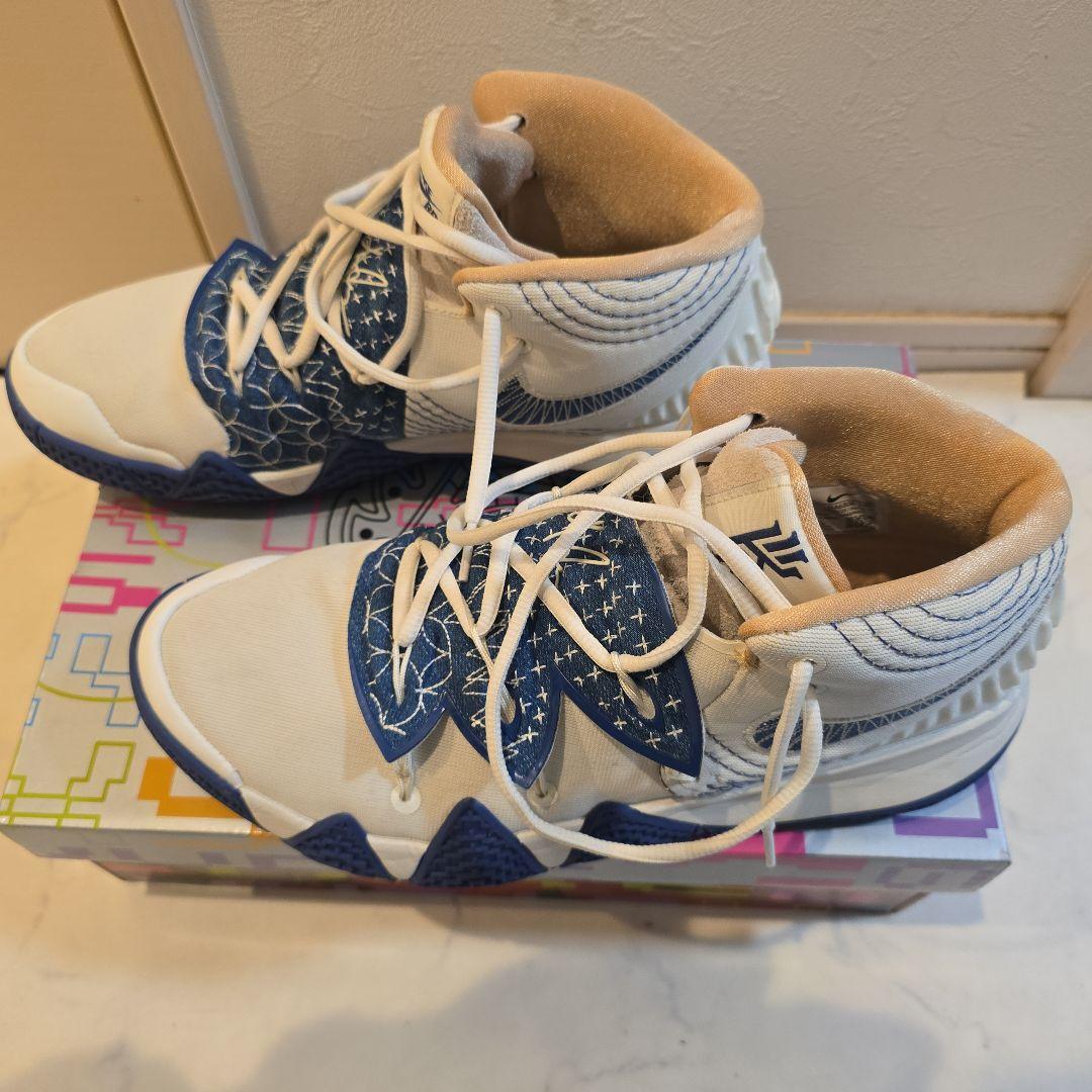 Nike バスケットボールシューズ 高トップ ホワイト/ネイビー