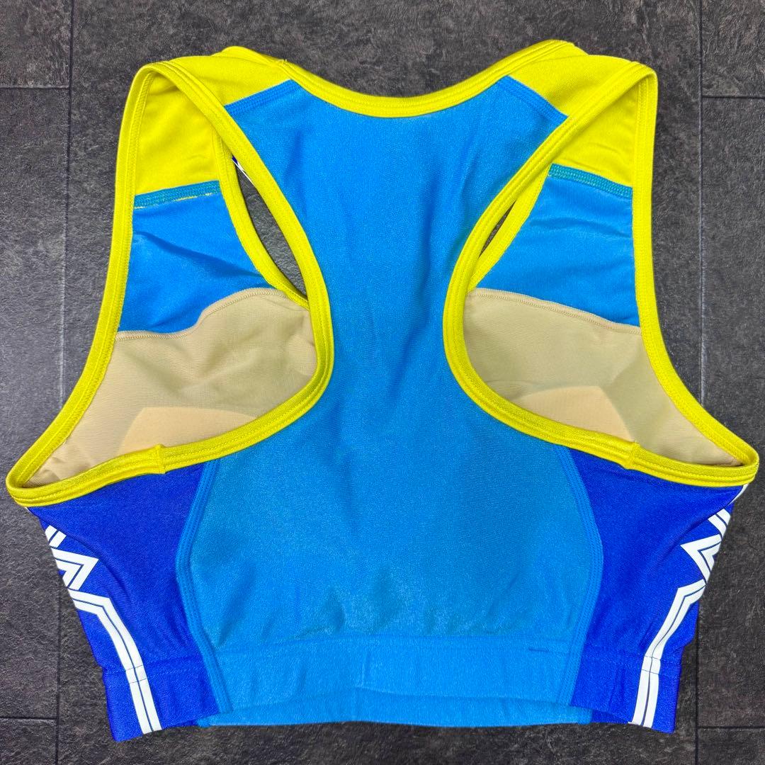 ミズノ　女子陸上ユニフォーム上下セット　Mサイズ　サックス×ブルー×イエロー