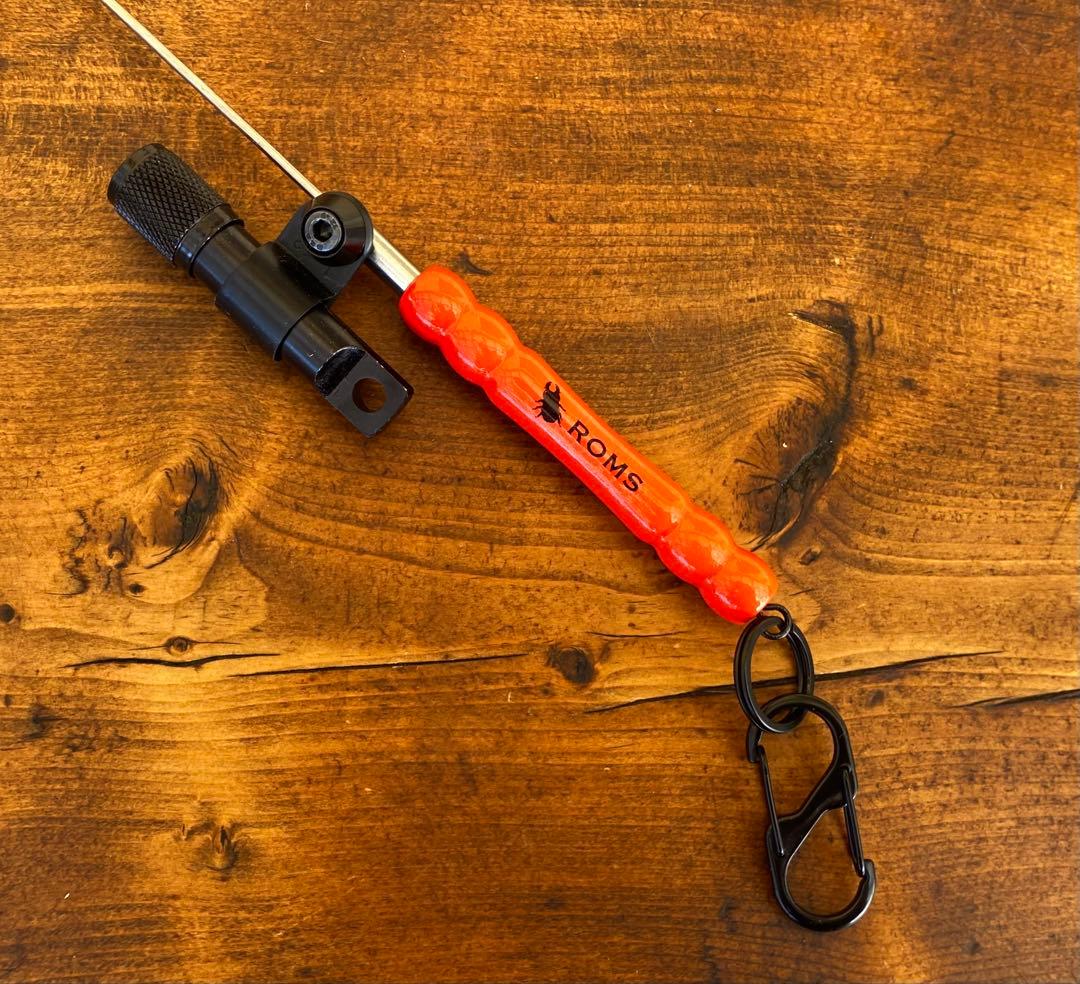 クワガタ採集セット　オレンジ　オリジナル掻き出し棒　デジタルノギス　採集ケース