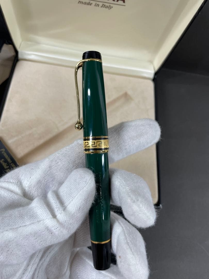 AURORA 緑色 万年筆 14K