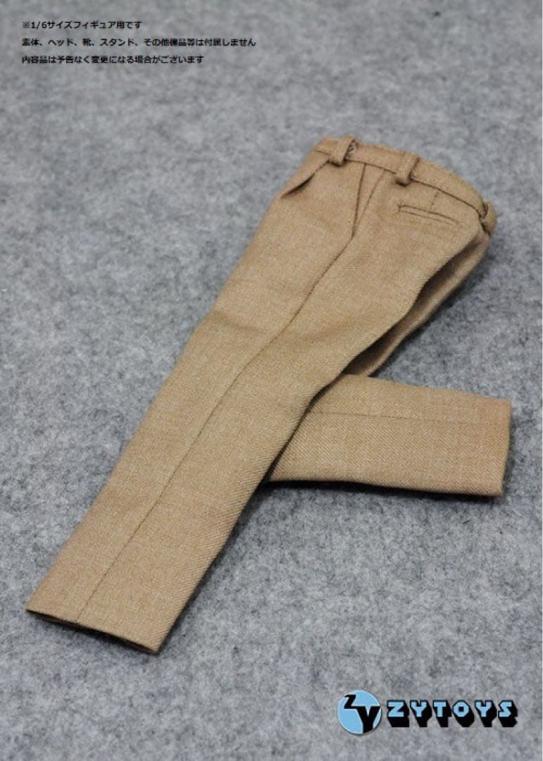 ZY-TOYS 1/6サイズフィギュア用衣装 男性用 スーツセット カーキ色