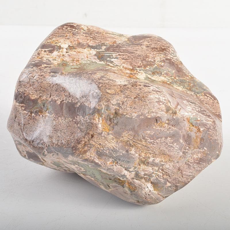 天然石　鑑賞石　梅花石　置物　重さ約1742g　唐木台付　C　R7035