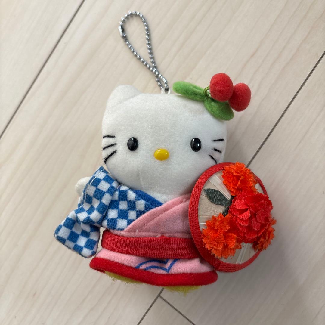 ご当地キティ 山形限定 花笠 さくらんぼ ぬいぐるみ マスコット キーホルダー