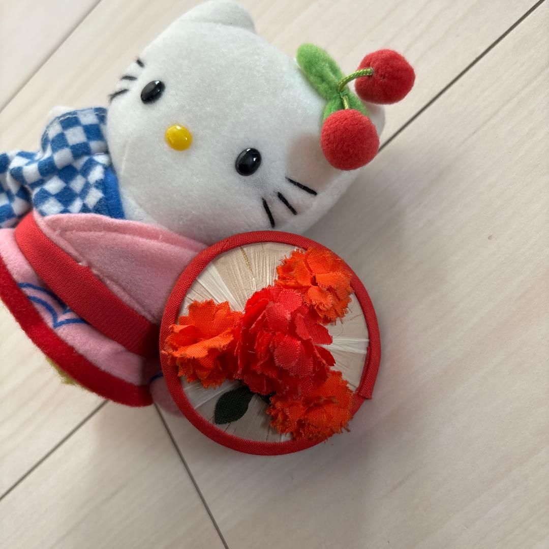 ご当地キティ 山形限定 花笠 さくらんぼ ぬいぐるみ マスコット キーホルダー