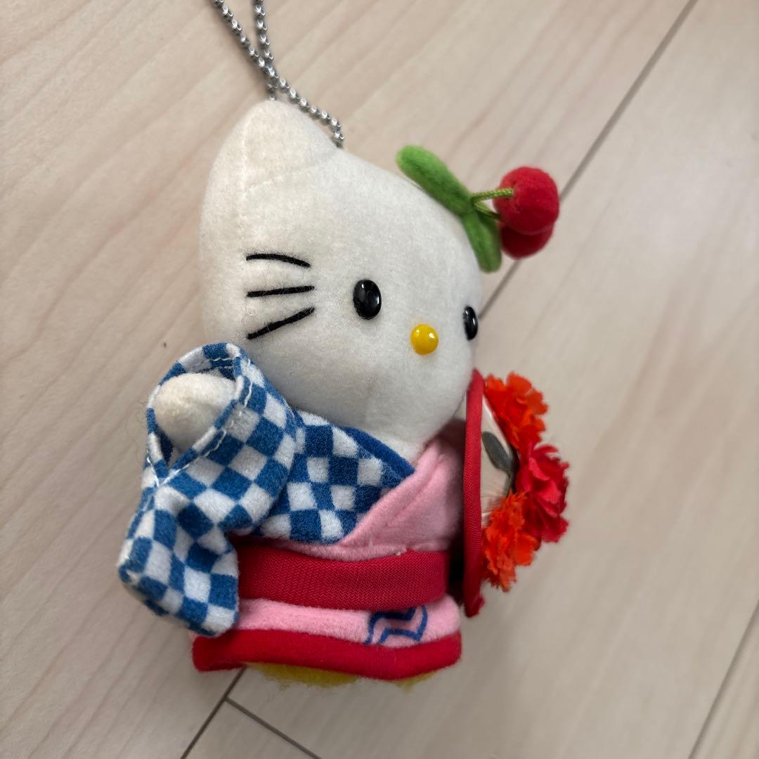 ご当地キティ 山形限定 花笠 さくらんぼ ぬいぐるみ マスコット キーホルダー