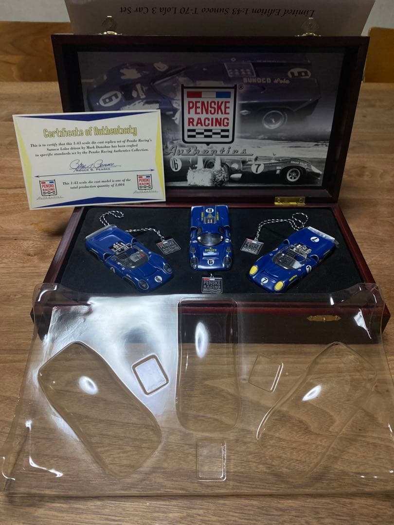 【木箱入り】PENSKE gpm 1/43 Sunoco T70 ロ－ラ3Set
