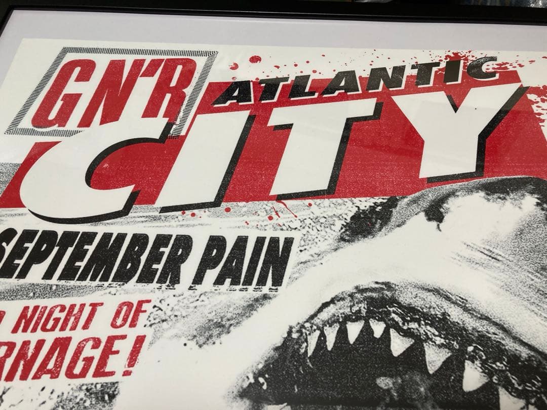 レア　Guns N' Roses リトグラフ　ガンズアンドローゼズ ポスター2日