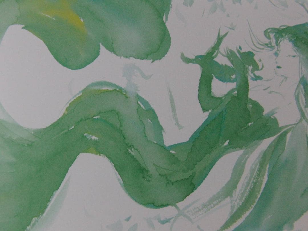 天野喜孝、希少な額装用画集より、新品額装付、状態良好