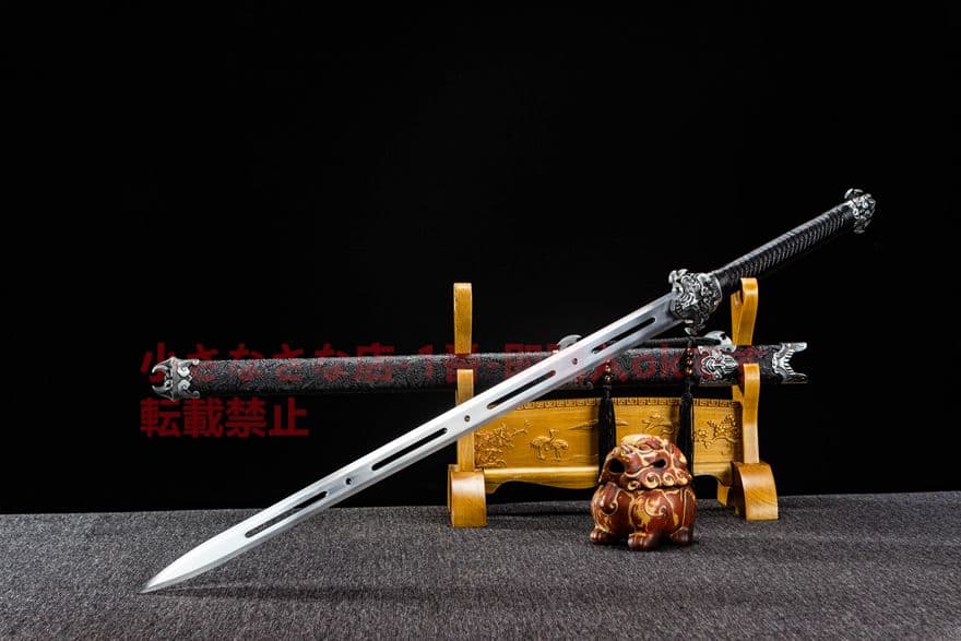 幽鬼剣-高性能マンガン鋼 古兵器 武具　刀装具　日本刀　模造刀 居合刀 長尺