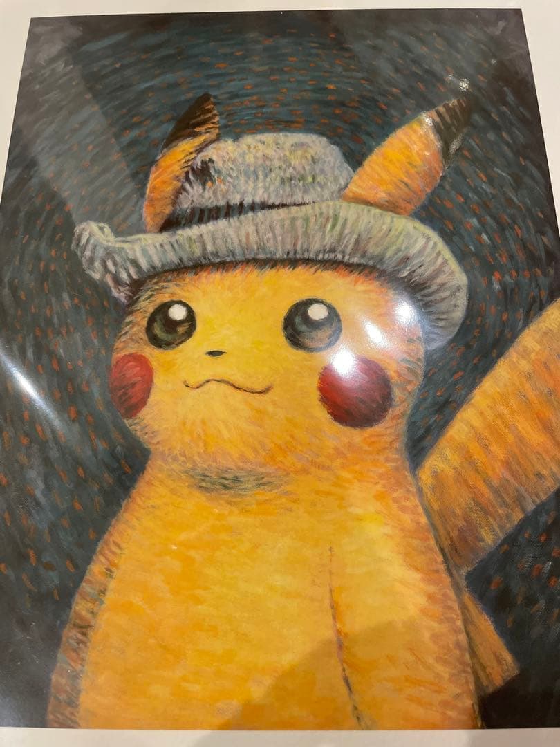 証明書付 ジクレー ゴッホピカチュウ イーブイ Sサイズ