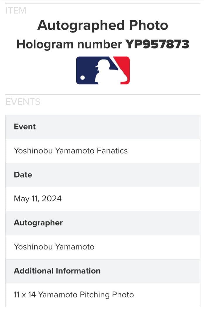 【額装入】祝☆WSMVP　山本由伸選手直筆サイン入りフォトグラフ