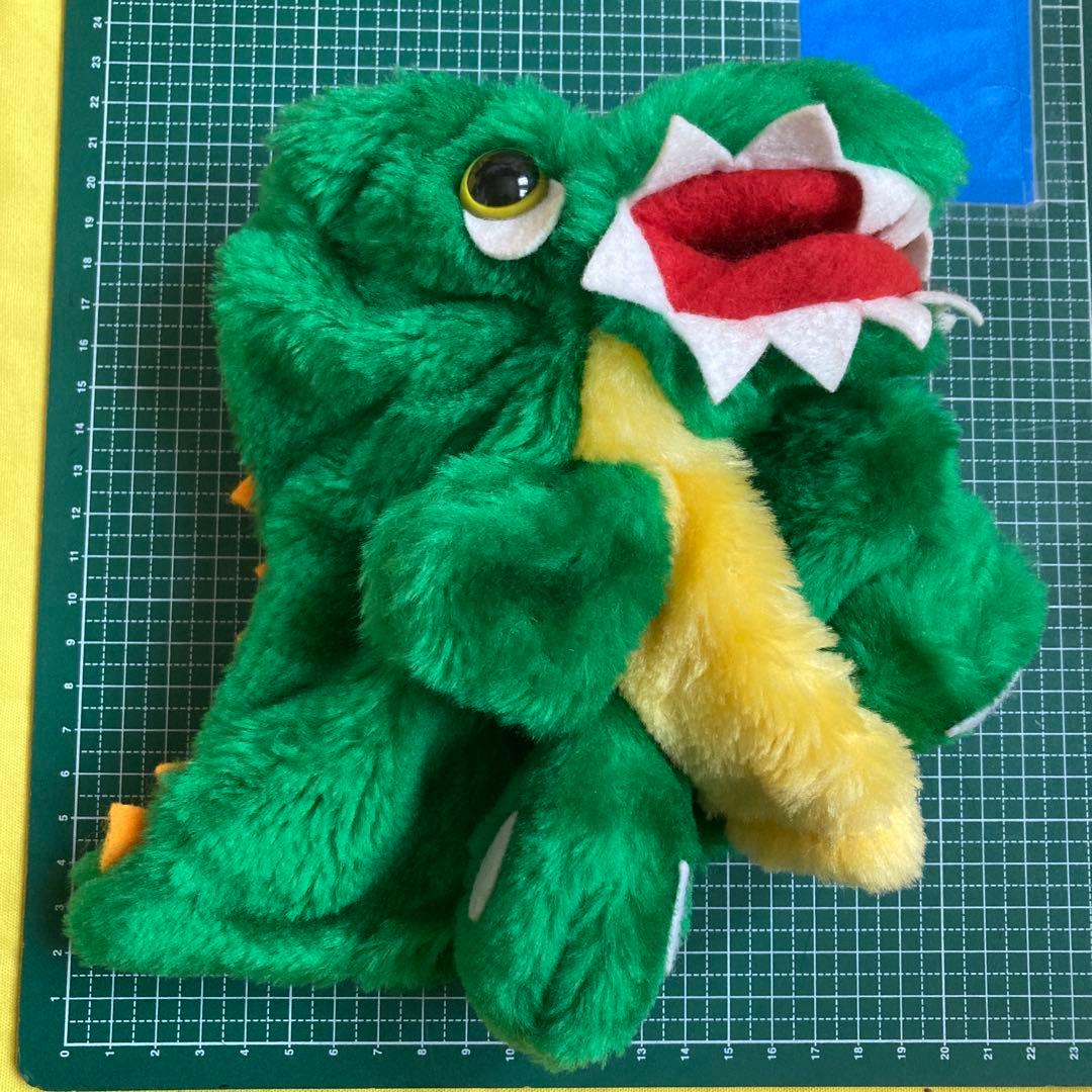 ‼️音が鳴る‼️✳️ゴジラ 恐竜 口からピロピロ ハンドパペット ぬいぐるみ人形‼️