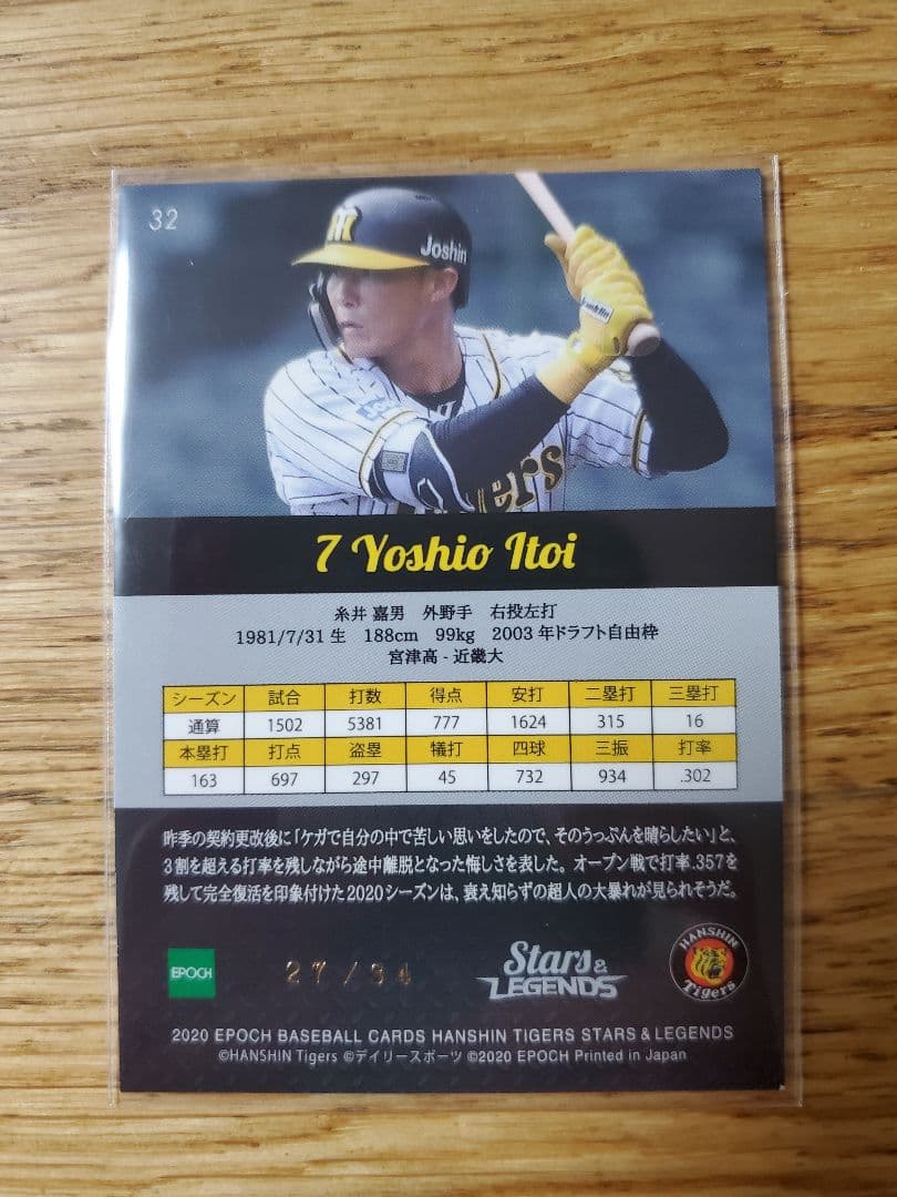 【限定】EPOCH Stars & Legends 阪神タイガース 糸井嘉男