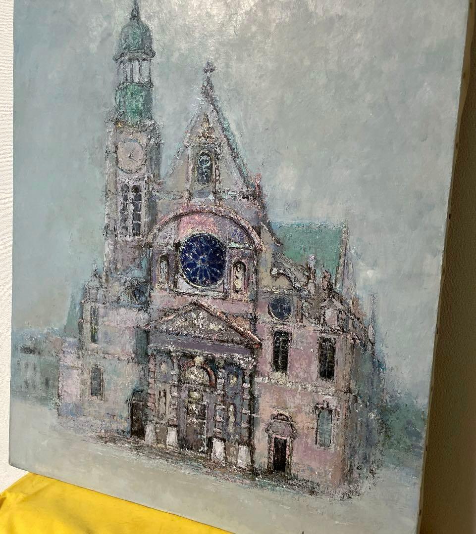 朝比奈 隆『サンテ ティエンヌ デュモン』原画 F12 日本橋ギャラリー取扱作