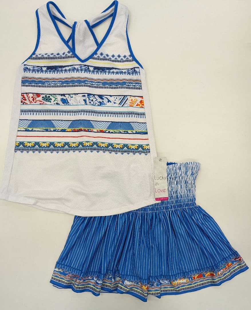 新品☆海外輸入レア♪ラッキーインラブテニスゴルフセットアップUSXS日本S-M