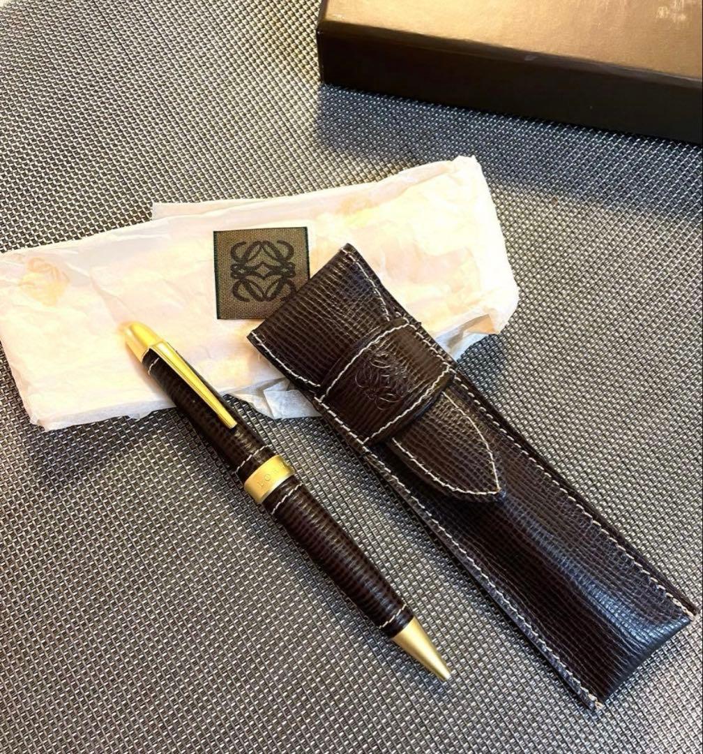 LOEWE ロエベ　高級ボールペン レザーケース付き