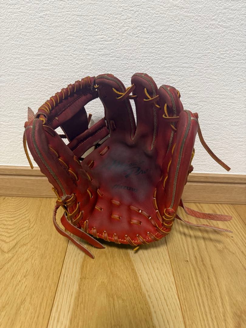 ミズノプロ軟式グローブ 赤