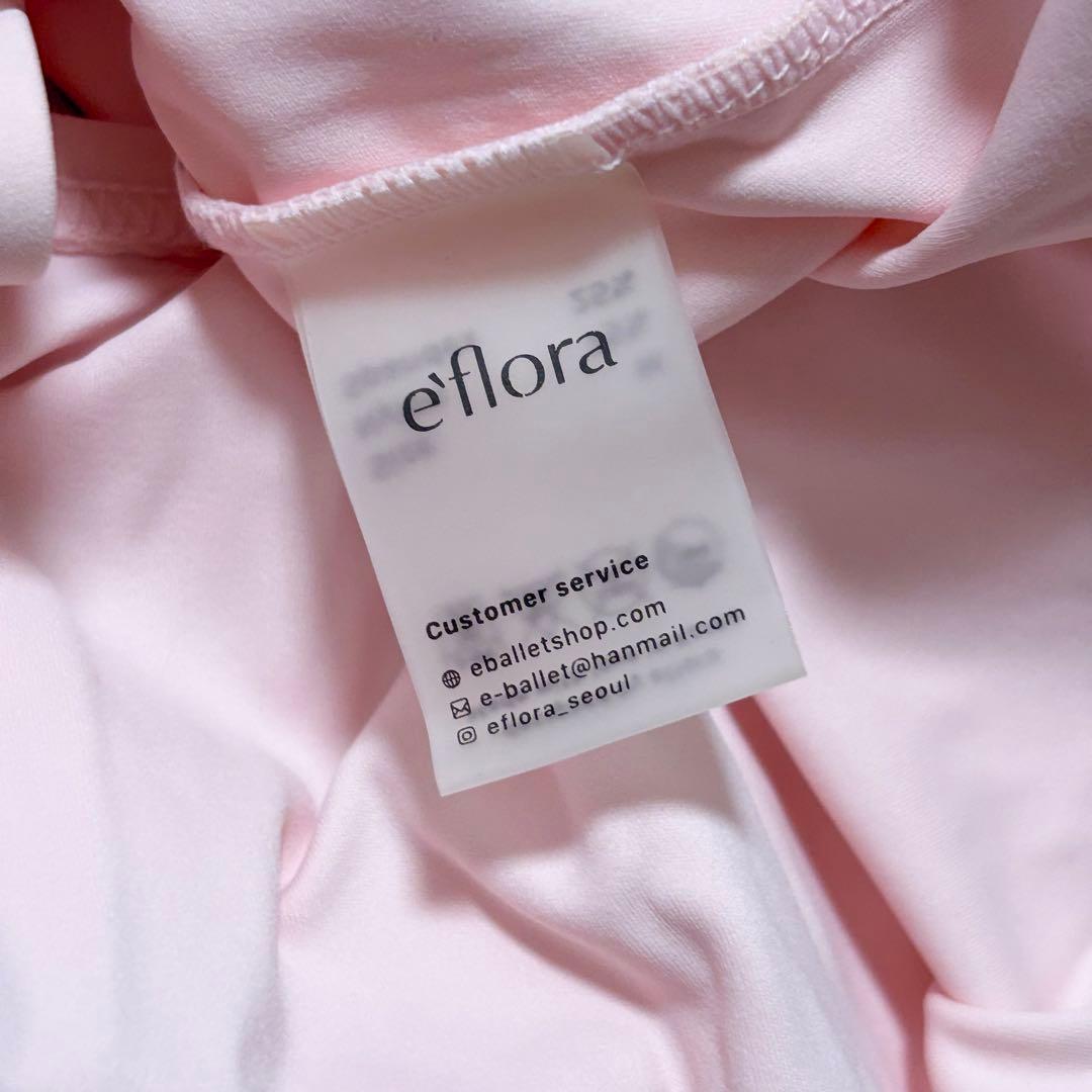 eflora 新品　バレエ　レオタード イーフローラ　ピンク　刺繍　花柄　M