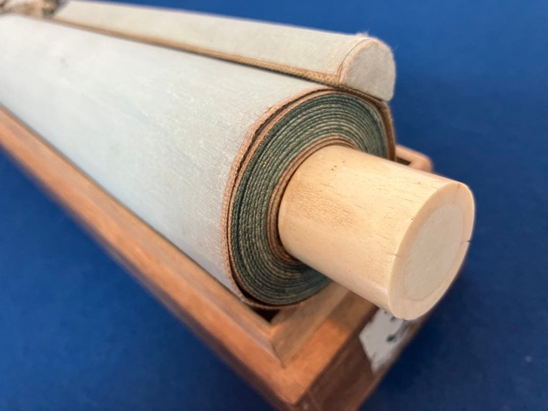 小山栄達【武者 図】絹本　掛軸　共箱