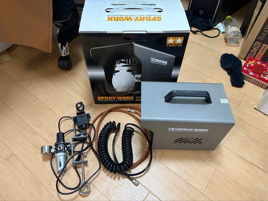塗装セット　タミヤパワーコンプレッサー　エアブラシ　その他道具