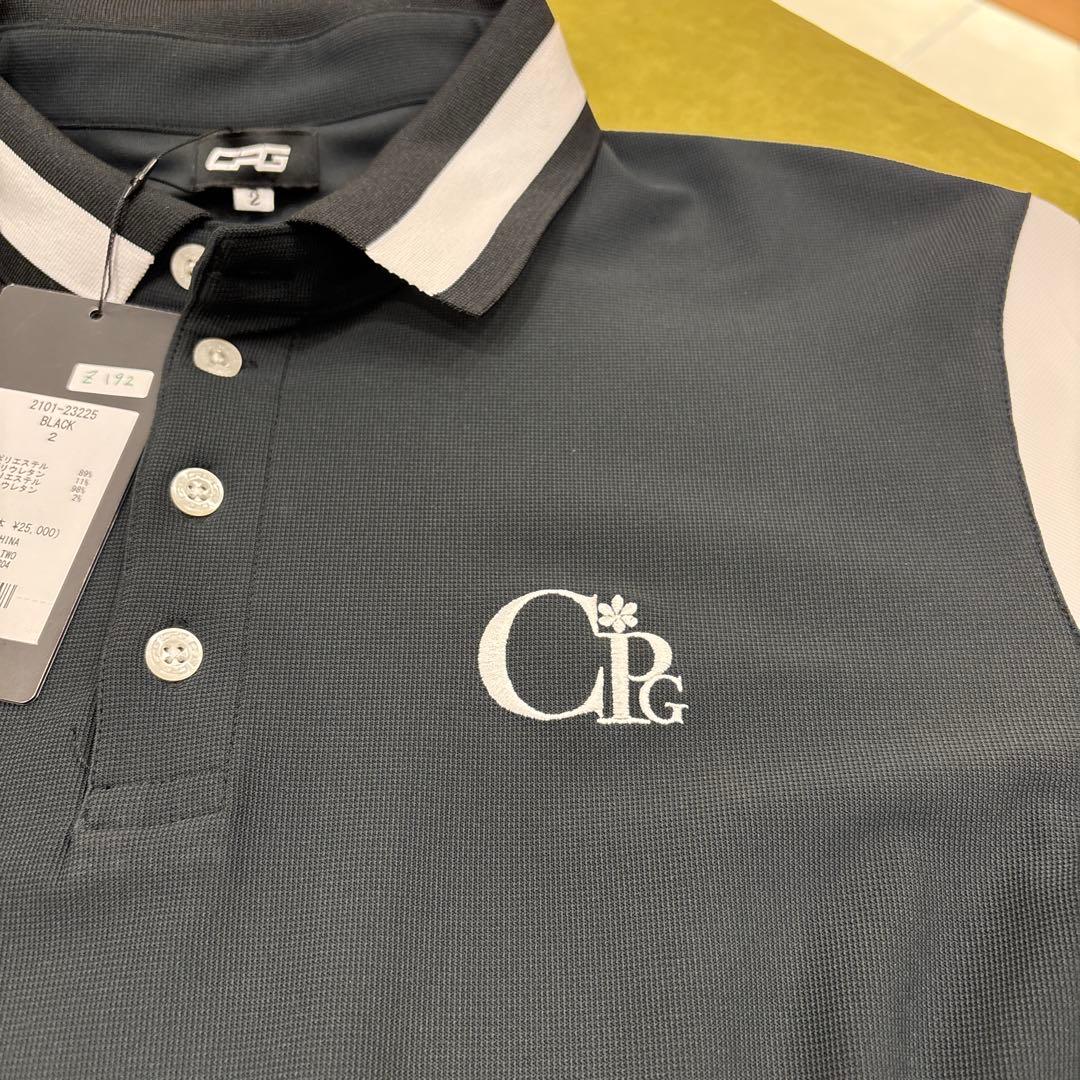 CPG GOLFブラック 長袖ポロシャツ サイズ2