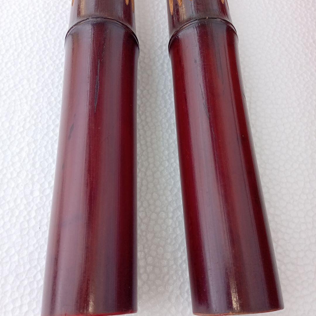 フラダンス用　竹製楽器プイリ(木箱ケース付)